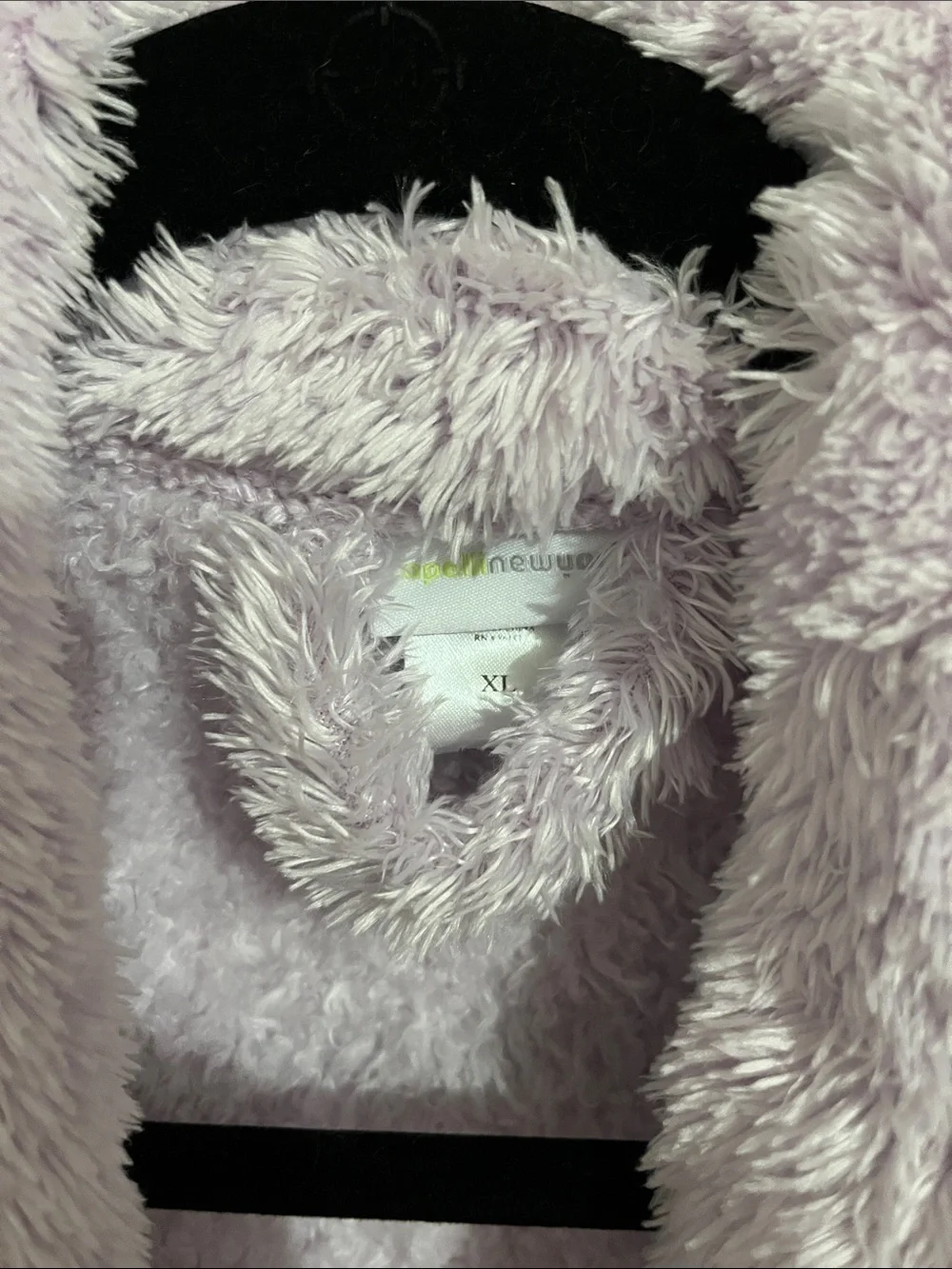 Capelli of New York Lavender Plush Hooded Robe women’s XL